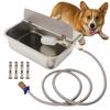 Stainless Steel Wall Mount Auto Fill Dog Water Bowl Automatic Float Valve Pet Water Trough with Flip Cover Large Capacity