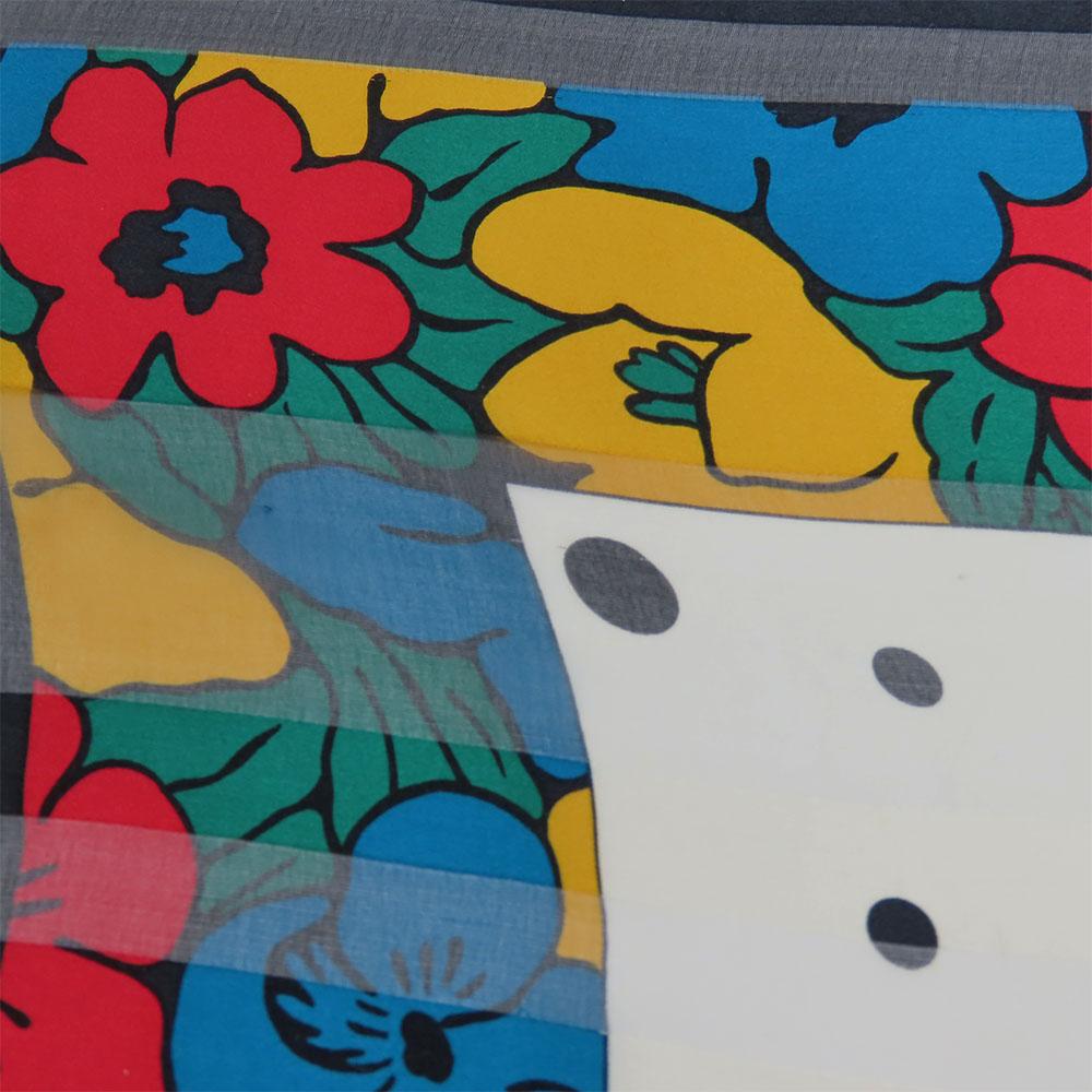 Used Givenchy scarf silk white black Licensed product