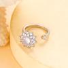 Fidget Anti Stress Anxiety Rotatable Rings For Women Fashion Shiny Zircon Flower Snowflake Spinner Finger Ring Aesthetic Jewelry