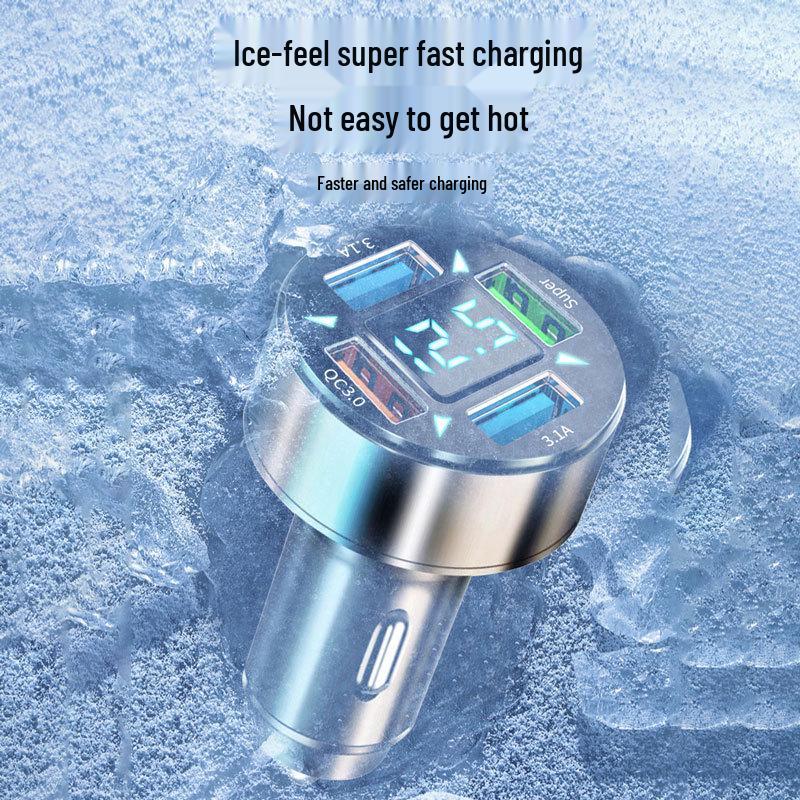 Multifunctional Car Charger with Super-Fast Charging for Huawei & Apple Devices