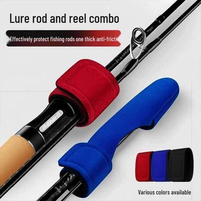 Fishing Rod Sleeve with Tip Cap and Velcro Strap for Protection and Storage