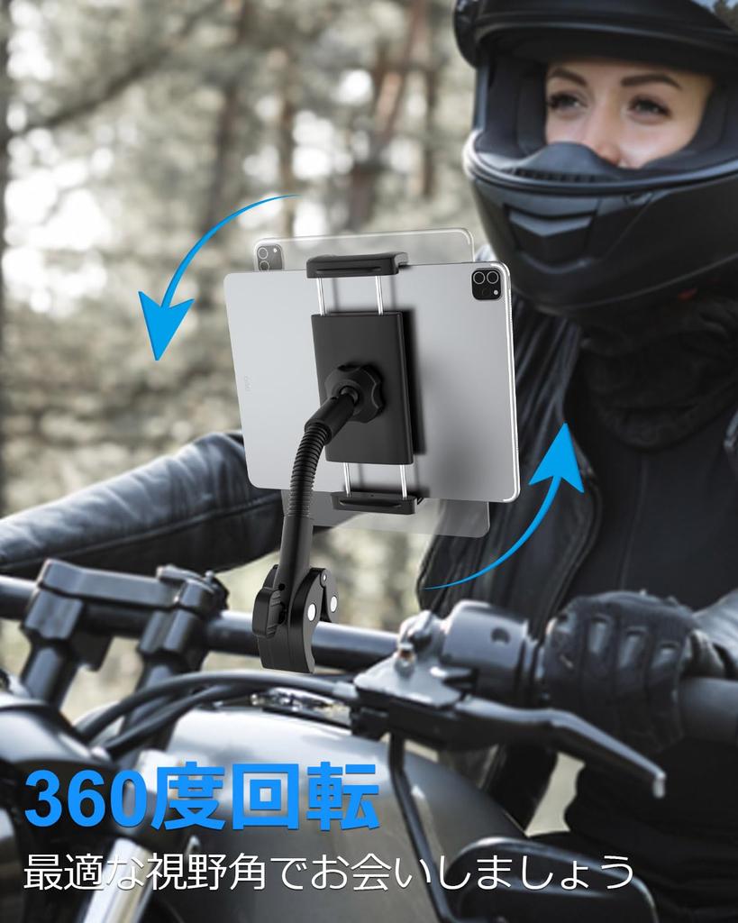 Reinforced Woleyi Bicycle Tablet Bike iPad Stand for Road Smartphone iPad Drop Easy Compatible with Multiple Devices from 4 To 13 iPad Pro Air [2024