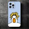 Funny Cartoon Goose Game Soft Phone Case for iPhone 16 16E 17 Air 15 Pro Max 14 Plus 13 Mini 11 12 7 Black Cover Back Shell