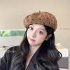 Women Vintage Polka Dot Beret Autumn Winter Versatile Pumpkin Hat