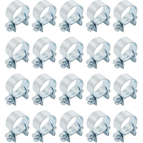

20PCS 9/16 -5/8 Small Hose Clamps,Adjustable Fuel Line Clamp for OD 5/8 Heater Hose Radiator Fuel Water Line,Universal Multi-Purpose Radiator Hose 14-16mm