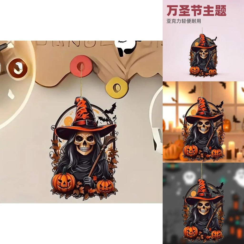 Car Decor Acrylic Pumpkin Pendant For Halloween Party Vehicle Ornament