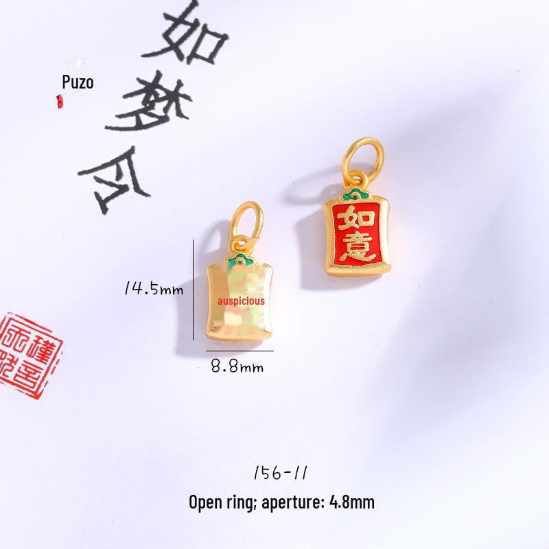 Gold Sand Pendant for Long-lasting Brilliance & Good Fortune – Symbolizing Peace, Wealth, and Prosperity.