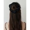 Organdy Petit Lace Scrunch - Black