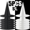 Halloween Magic Wizard Hat Triangle Witch Cap Kids Adults Halloween Party Cosplay Costume Props Black White Yard Hanging Hats