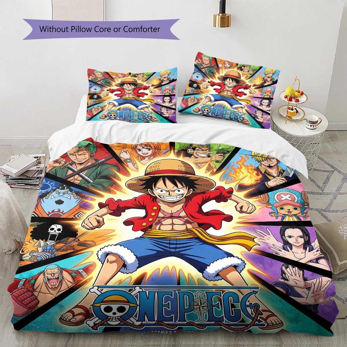 

One Piece Pattern Bedding Ensemble Pillowcase & Duvet Cover Set Home Decor Birthday Gift (1 * duvet cover + 2 * pillowcase, without core) 135x200cm