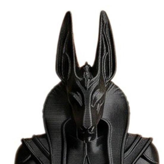 baizihuahu Anubis Figurine, 3D Printed Egyptian God Statue Meditating with Heart Hands, Mythical Desk Decor for Home Office, Collectible Gift