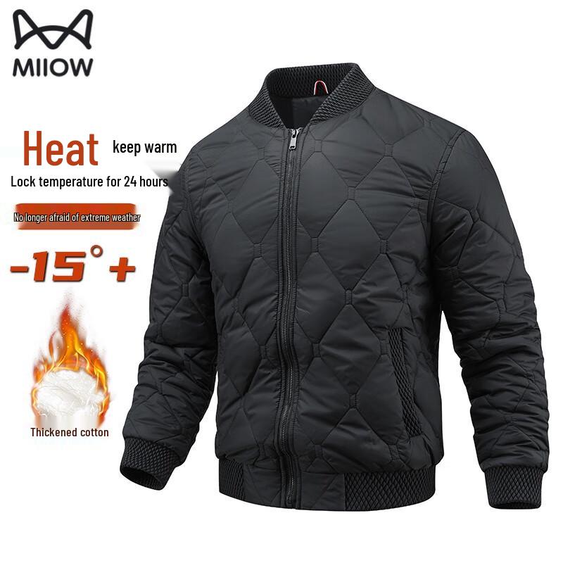 MIIOW Men's Baseball Collar Padded Jacket