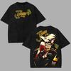 Hazbin Hotel Alastor Unisex gedrucktes T-Shirt Unisex Kleidung Harajuku Vintage gewaschen Übergroße Kleidung Hochwertige Baumwoll-Oberteile