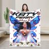 Perry Tour 2025 Katy Schmetterling Decke Super Warm Street Trend Plüsch Überwurfdecke Für Draußen Flanell Tagesdecke Bettbezug