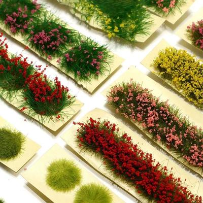 Simulation Static Grass Tufts Model DIY Miniature Flower Scenery Wildflowers Flower Crafts Artificial Grass Modeling Wargaming
