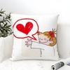 Beautiful Girl Cue CCoco  Pillow Case linen pillow case sofa home decor cushion cover cushion cove
