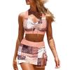 2025 European & American Women's Large Size Boxer Bikini Set: Conservative Split Swimsuit