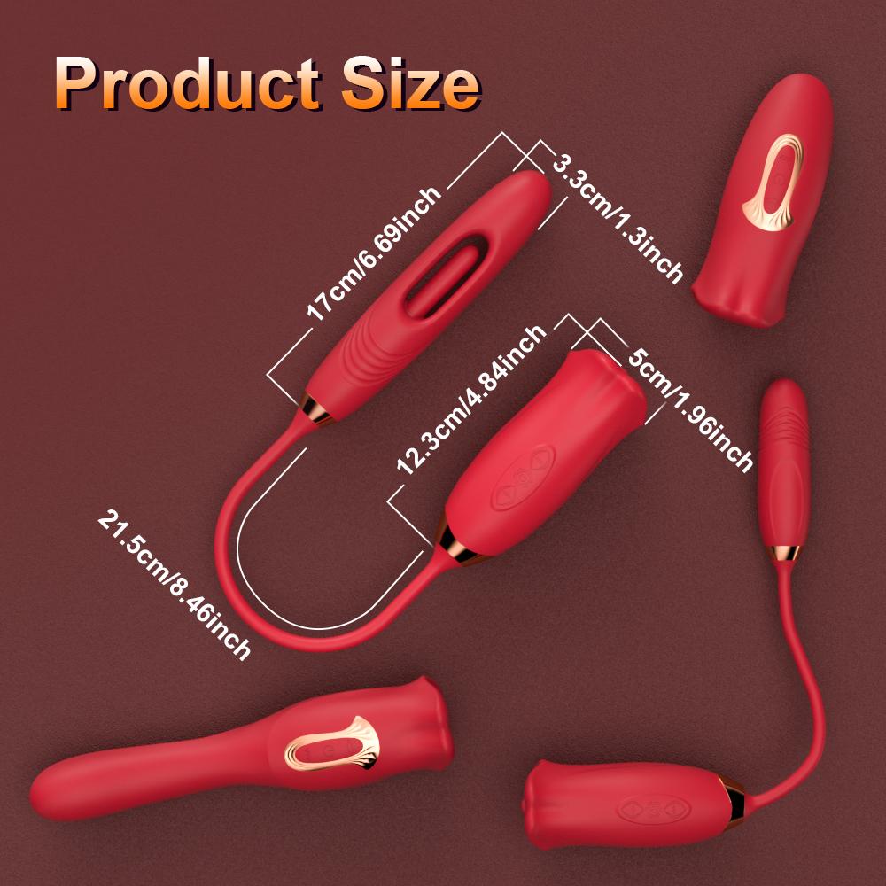 Touchhoney Patting Vibrator for kvinner med tunge slikker brystvorten Oral Suger Klitoris Stimulator G Spot Voksne Varer Sexleketøy