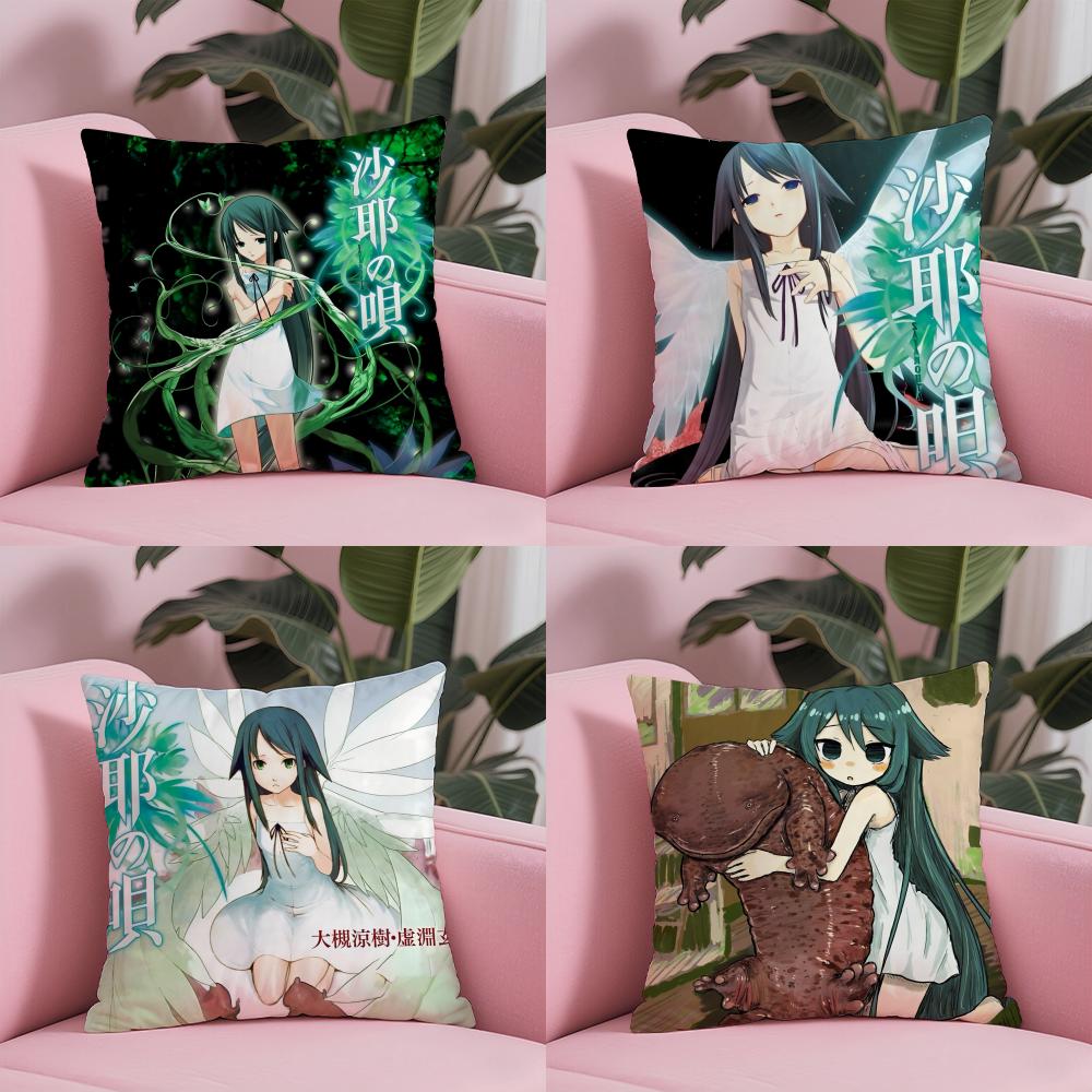 AnimeThe Song of S-Saya Pillow Case Plush Fabric Soft Double-Sided Printed Sofa Warm Winter Home Child Gift Cushion Cover