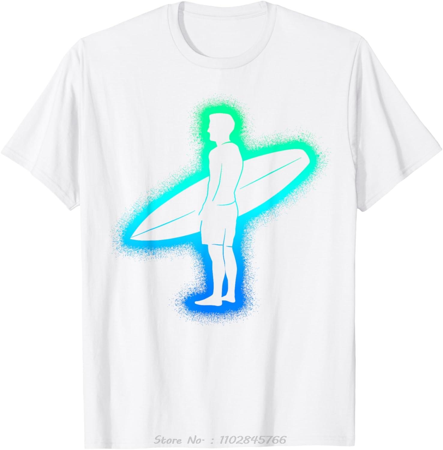 Surf Beach Surfboard Surfers Oversized Tshirt Boys Surfing Cotton Tshirt Customizable Camiseta Mens Clothing Fitness T Shirt S