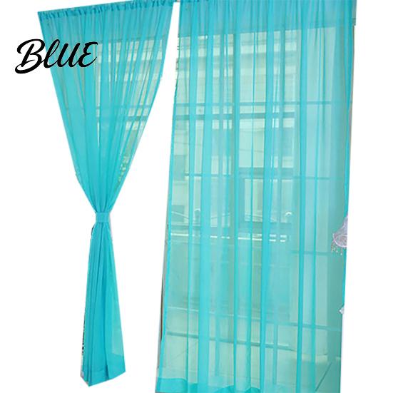 Lightweight Gauzy Valances Sheer Home Curtain Drape Door Window Wedding Decor