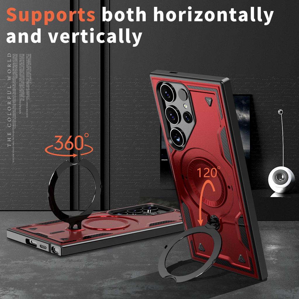 TM für Samsung S25 ULTRA Handyhülle Magnetischer Drehständer Sturzsicher NOTE14PRO Schutzhülle
