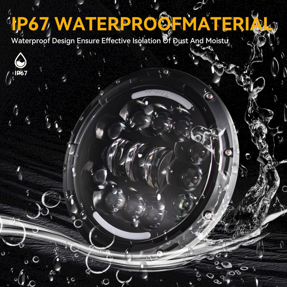 7 Inch Motorrad Scheinwerfer LED für Yamaha Harley Road King Jeep Wrangler Jk Led Scheinwerfer Cafe Racer Motorrad Zubehör