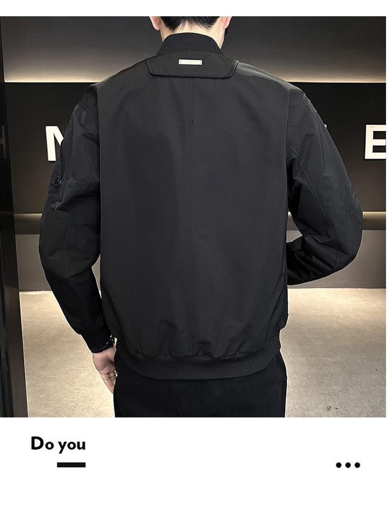 Stilvolle Bomberjacke für Herren: Frühling/Herbst 2025 - Trendig, High-End, Lässiger Baseball-Stil