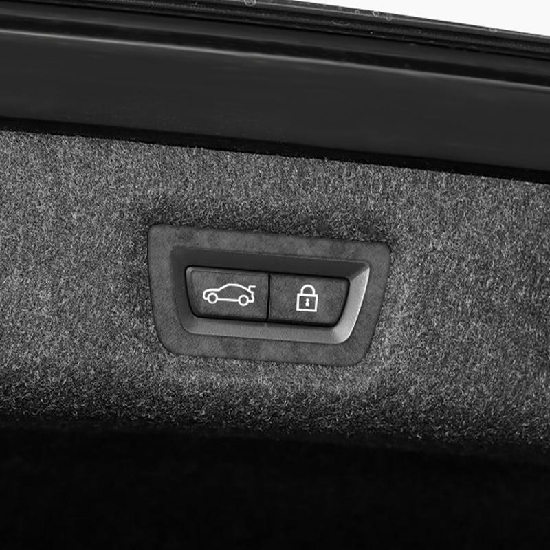 For BMW 5 Series G30 G38 6GT Made of Alcantara Car Trunk Button Decorative Trim Frame Sticker Interior Custo Tuning Accessories