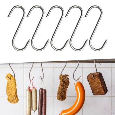 5 Stuks Vlees Haken voor Slachten, Slagershaak, Heavy Duty, BBQ Gereedschap, S-Haak, Vleesverwerking Grill