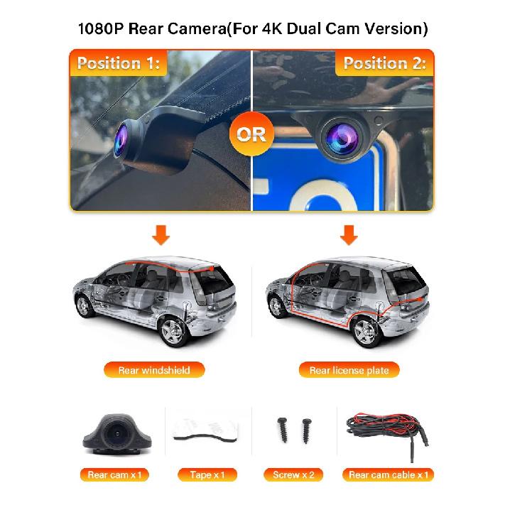 4K 2160P Plug and play Dash Cam For Volvo V60 Cross Country S60 2018~2022 Original Factory Look Easy to Use Car Video Recorder
