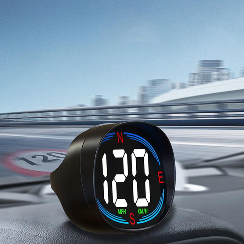 Universal Car Speed HUD Speedometer Head Up Display Screen With GPS Compass USB Power Supply Overspeed Alarm For Truck Vehicles