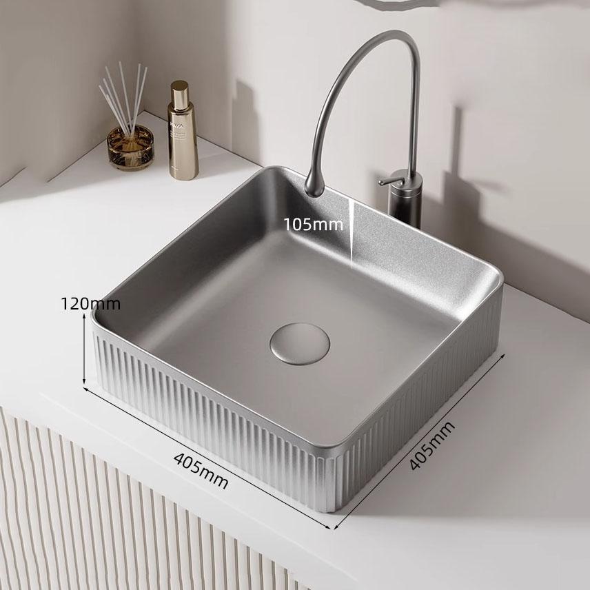 

Столешница для ванной комнаты Керамическая раковина Прямоугольная раковина Фарфоровая Белая Раковина S серый