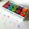 10 Pcs/Box Simple Stamps Toy for Kids Cartoon Animal Self-ink Seal DIY Painting Notebook Decor Gift