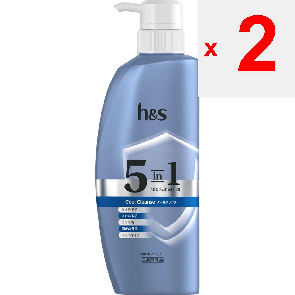P&G Japan H&S 5in1 Cool Cleanse Shampoo Pump 340g Shampoo and Conditioner (Skin Care) Massage the Scalp with Your Fingers As You Shampoo. Continuous U