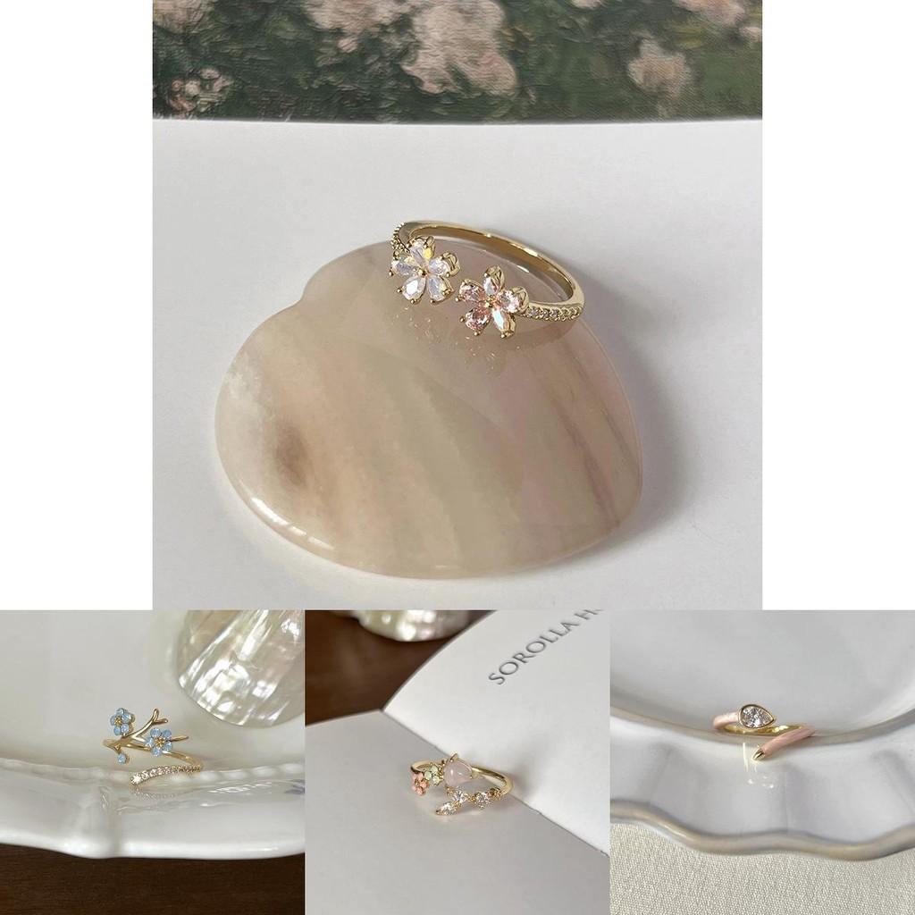 Stylish S925 Pure Silver Ring Featuring Distinctive Flower And Pearl Elements