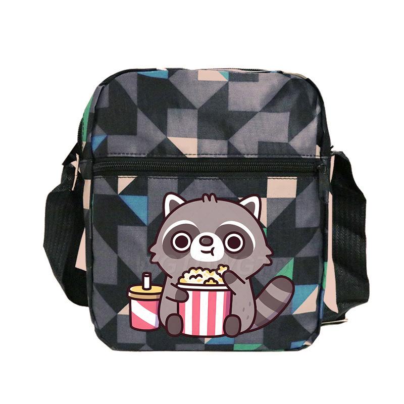 Cute printed shoulder bag casual multi-functional oblique span bag small bag student stationery bag