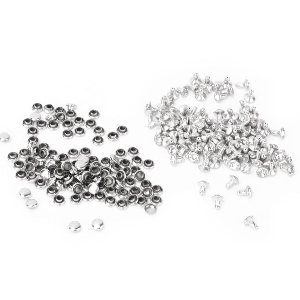 100pcs Cloth Crystal Inlay Rapid 6 7mm Rivets Spots Studs Cap for DIY Leather Craft Decoration