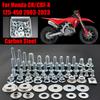 Motorcycle Hardware Bolt Full Plastics Fastener Kit For HONDA CR125 CR250 CRF250 CRF450 CRF250X CRF450X Dirt Pit Bike 2003-2022