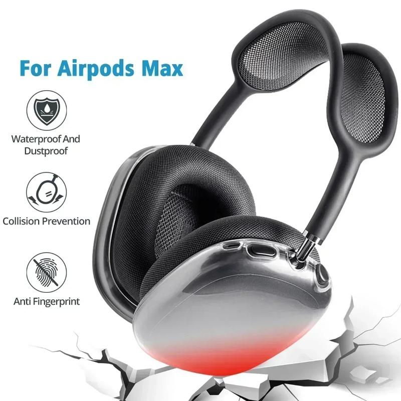 Silicone Case Cover for AirPods Max Headphones,Clear Soft TPU Anti Scratch Cover Sleeve Protective Cases Headphone Accessories