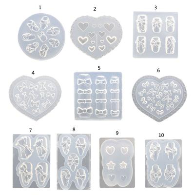 Placă de ștanțare pentru sculptură, șabloane pentru arta unghiilor, matriță din rășină epoxidică, din silicon, pentru sculptarea unghiilor, 3D, mini matriță cu fundă