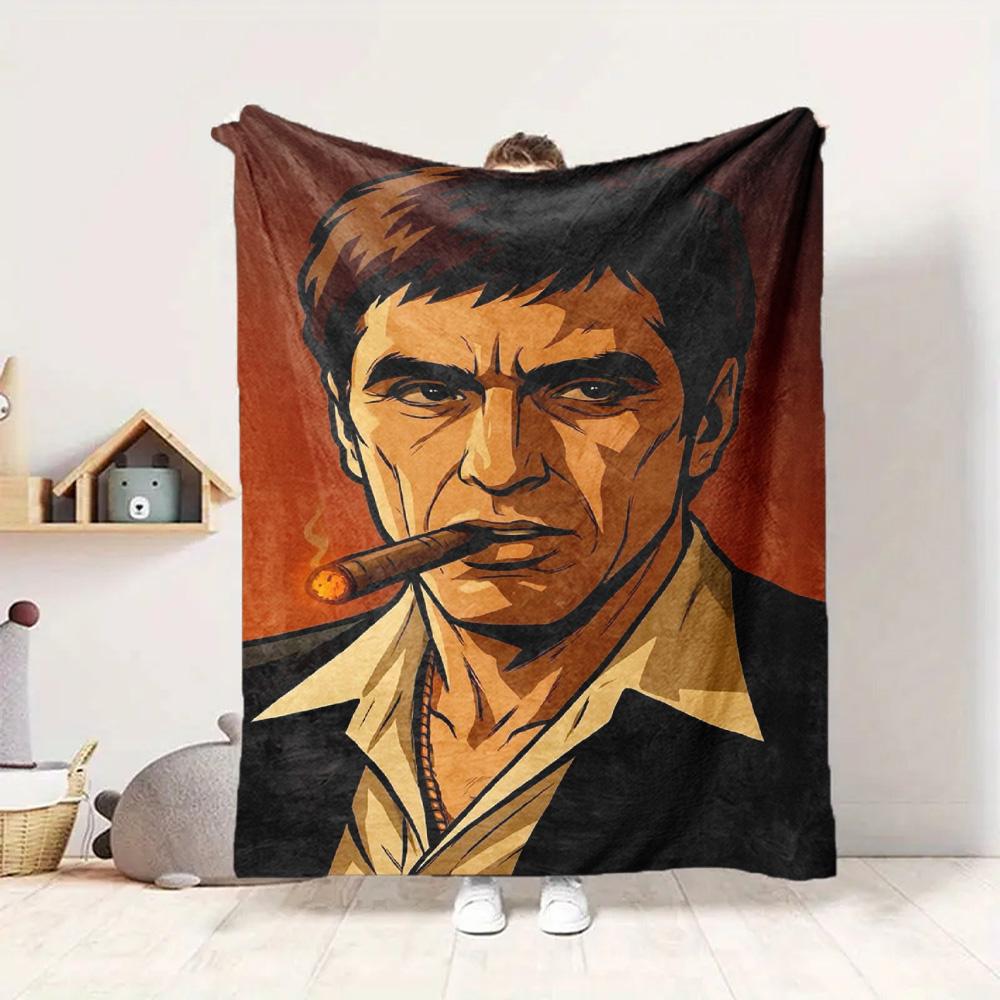 Scarface Legend Flannel Blanket Throw Blanket Soft Warm Sofa Bed Camping Home Decor Unique Christmas Gift C9211117