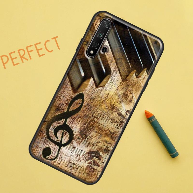 Musical Music Note For Huawei Nova Y91 Y70 Y72 Y73 Y60 Y90 Y61 8i 7i 11i 12i 12s 9 10 SE P20 P30 P40 Lite Case