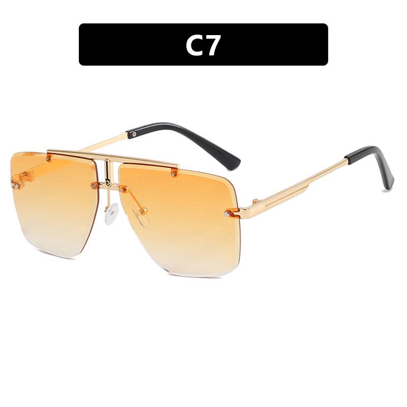 Polygon Rimless Men's Retro Sunglasses - 2024 Trendy Irregular Fashion
