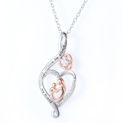 Exquisite Necklace with Pendant, "embrace of Mother and Child" Jewelry, Accessories for Women On Mother's Day
