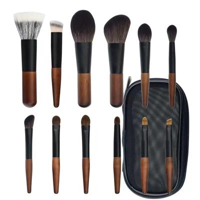 Dřevěná make-up sada make-up make-up oční stíny tvář spousta pečlivě vybraných vhodných pro vysoce kvalitní štětce, 12, štětce, štětce, štětce,