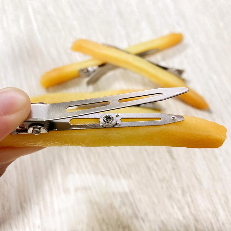 Simulated French Fries Small Hair Clips For Girls Metal Clip Hairpins Barrettes Imitation Food Hair Decor Jewelry For Women Gift