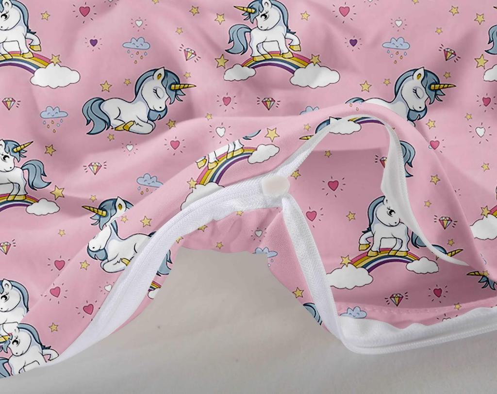 3D Cotton Bedding 140X200 Little Unicorn