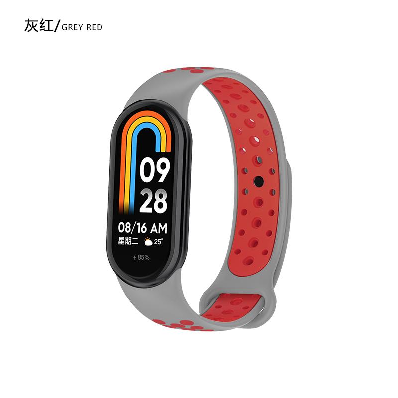 Two-tone Silicone Strap for Xiaomi Mi Band 10/9/8 Smart Watch Replaceable Correa for Mi Band 8/9/10 Sports Bracelet Accessories