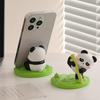 Nowy Kreskówkowy Panda Stojak na Telefon Komórkowy Ozdoba na Biurko Leniwy Stojak na Tablet Figurka z Żywicy Prezent dla Mężczyzn i Kobiet
